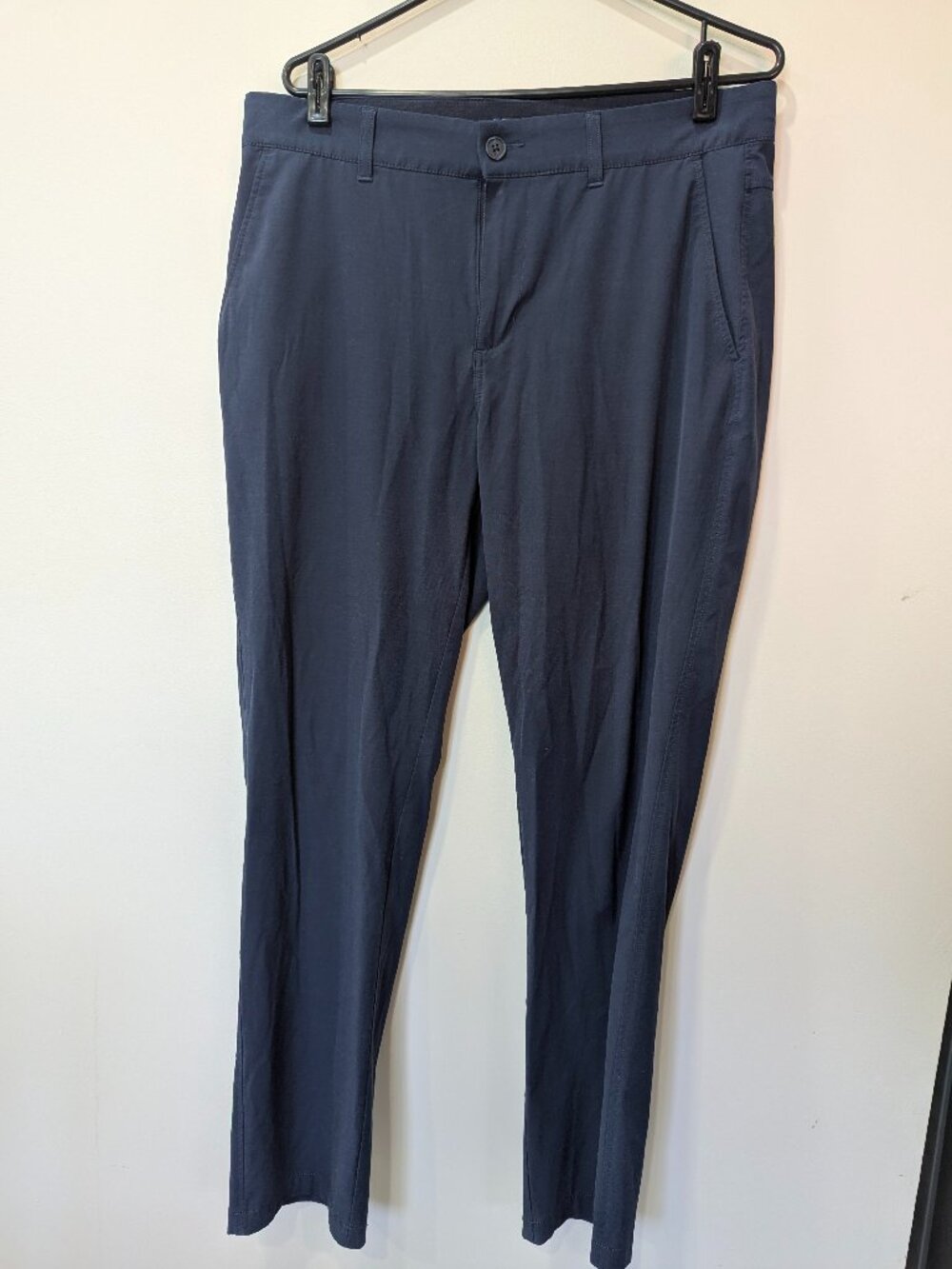 1764 Golf Pants Mens 34x32 Gray Blue Flat Front Lightweight Stretch Performance